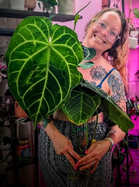 Natalie with one of her fav plants!